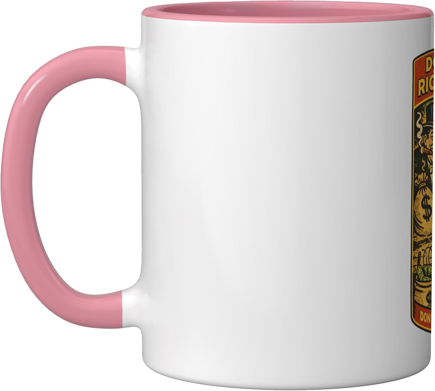 Taza Cerámica Rosa/Blanca