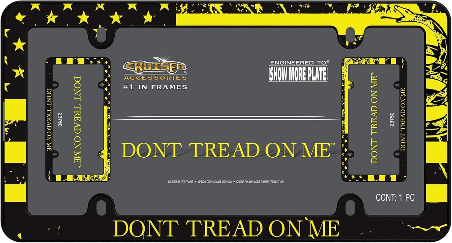 Marco matrícula Don't Tread On Me negro mate