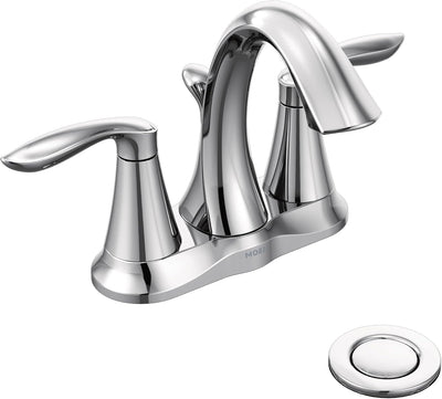 Grifo lavabo baño cromado 2 manijas centerset 6410