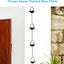 Cadena lluvia metal 6.5ft estilo flor lirio bronce