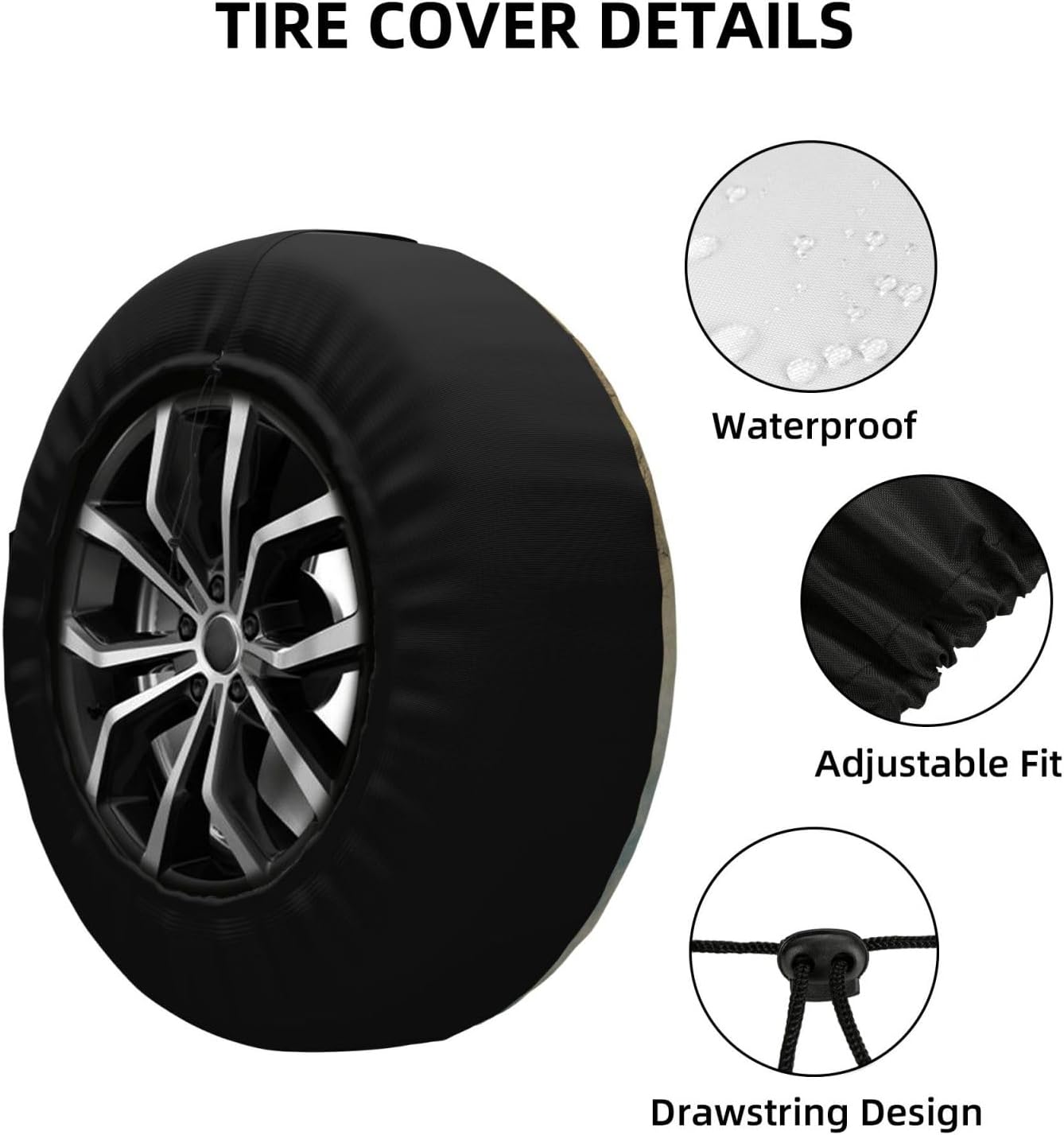 Cubierta elástica ajustable para neumáticos RV camiones SUV