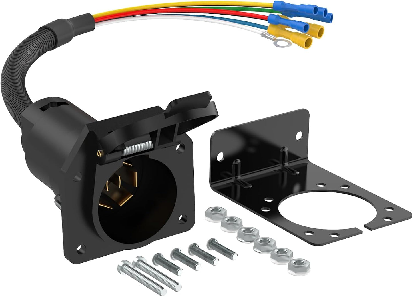 Enchufe conector luz remolque 7 vías adaptador eléctrico