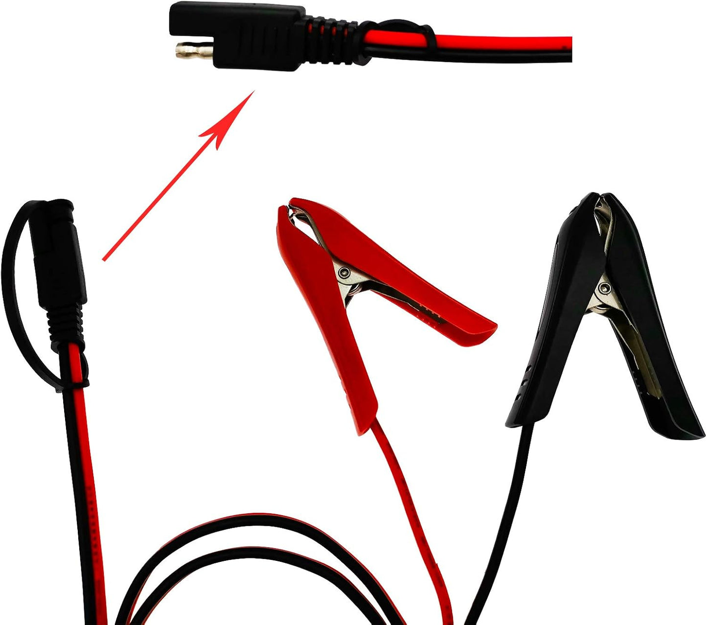 Abrazaderas cocodrilo con clip batería 3.2pulg conector SAE