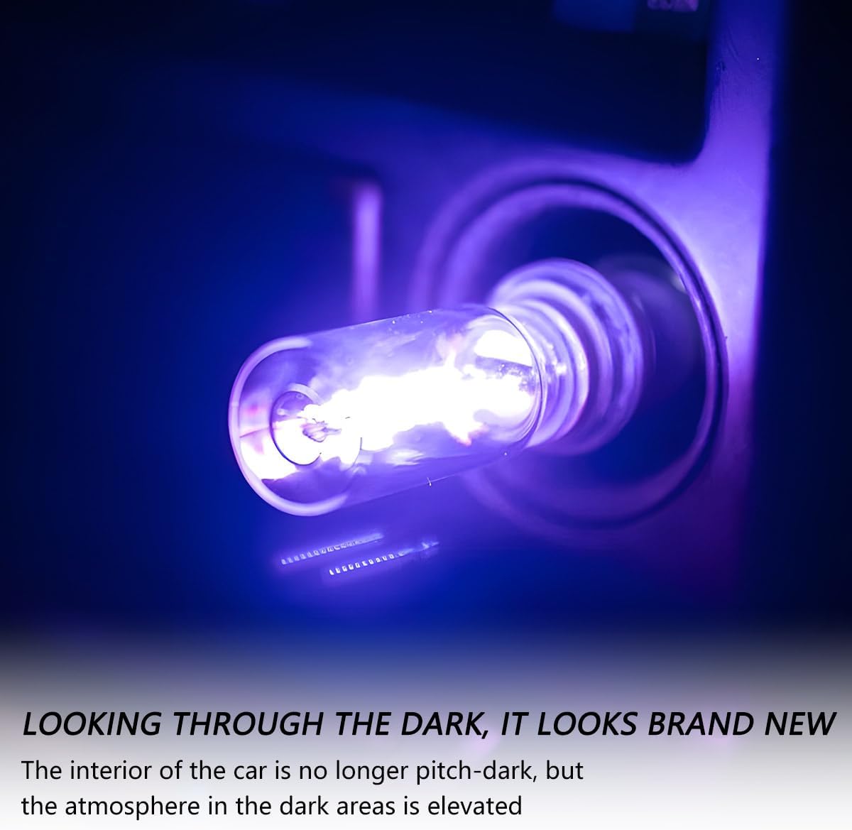 Luz LED USB para auto mini botella carga ambiental
