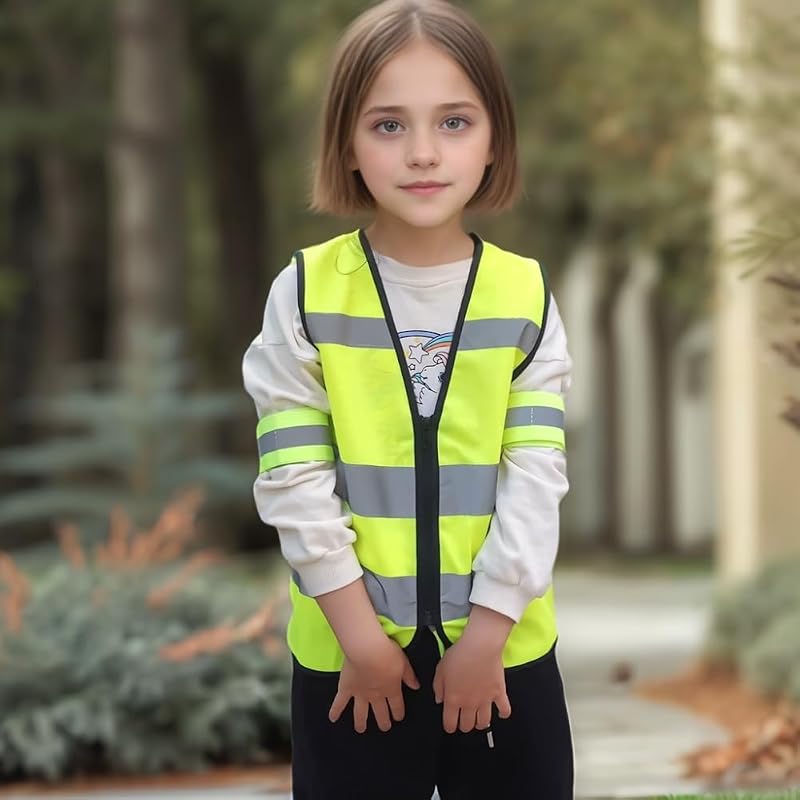 Chaleco seguridad alta visibilidad niños ciclismo