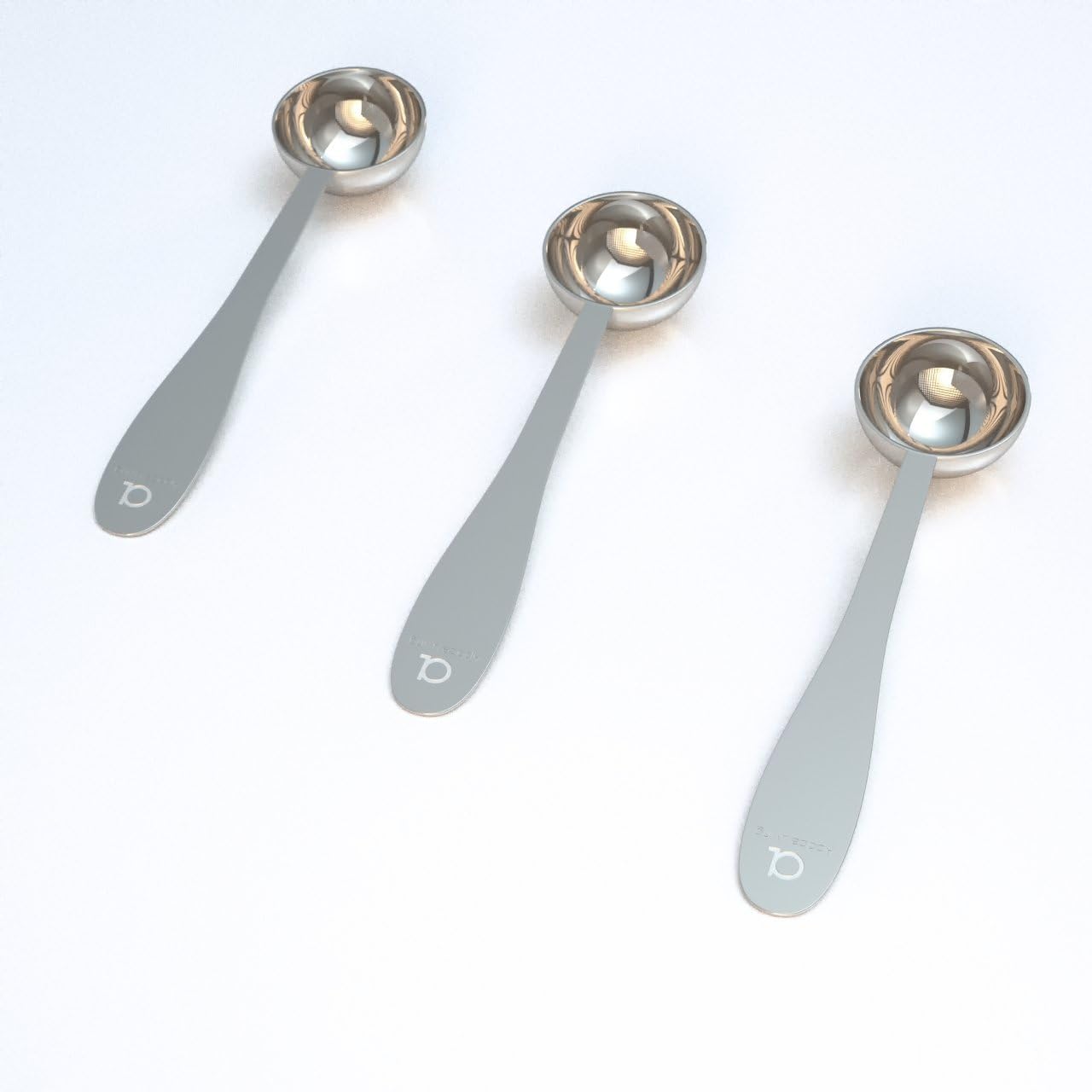 3 Pzas Cucharas Medidoras Acero Inox Plateado