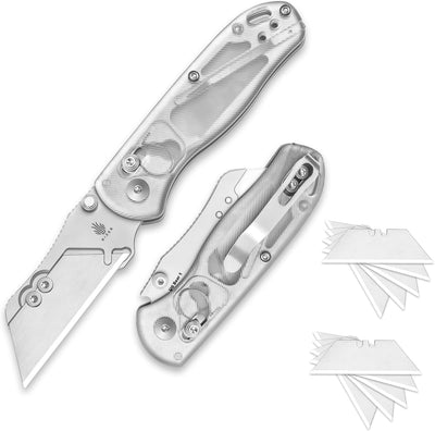 Cuchillo utilitario plegable con 10 cuchillas de afeitar