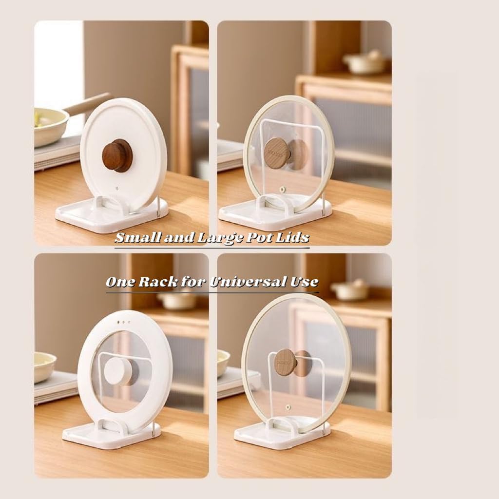 Soporte tapa olla con gancho plegable encimera cocina