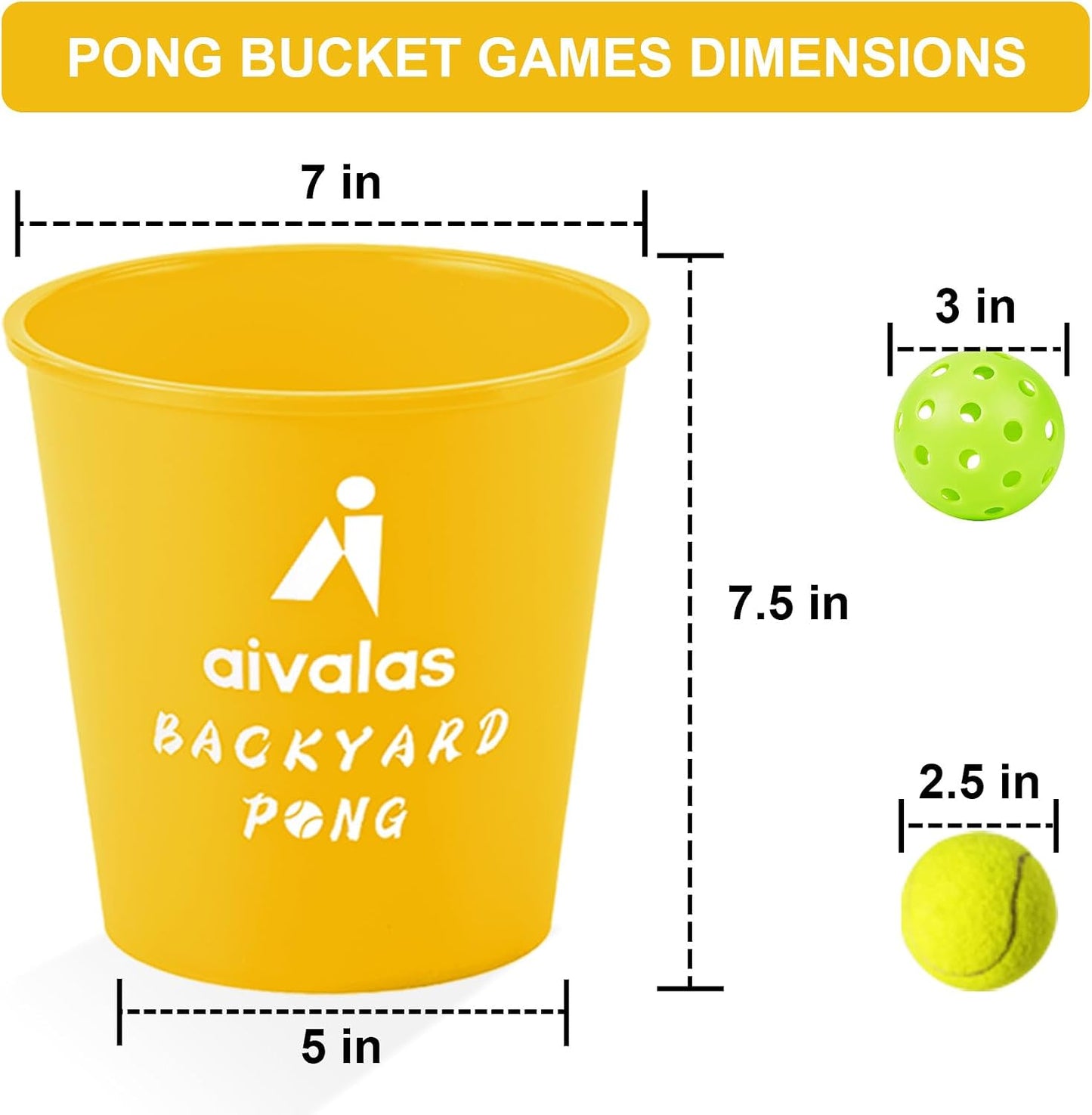 Set Yard Pong 12 cubos y pelotas para adultos