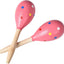 Maracas de madera para adultos niños bebés rosa