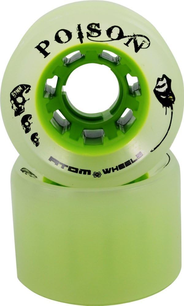 Ruedas skate interiores exteriores 62x38pulg verde