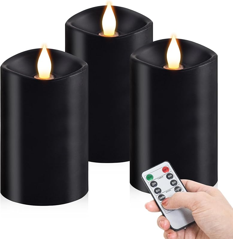 3 Pzas Velas LED Sin Llama 3x5" Con Control Remoto