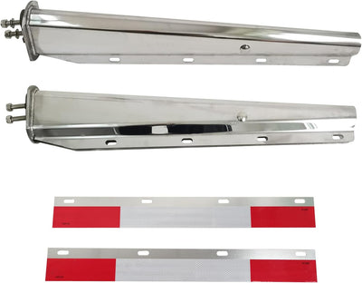 Set 2 soportes acero inox 1-1/8" 30" cintas aluminio