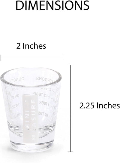 Set 3 vasos medidor vidrio 20 medidas blanco
