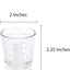 Set 3 vasos medidor vidrio 20 medidas blanco