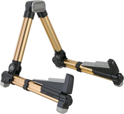Soporte guitarra portátil dorado trípode ajustable marco A