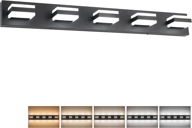 5 Luces baño LED sobre espejo 5CCT ajustable ETL