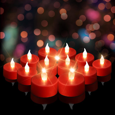 Velas LED votivas sin llama parpadeantes 200h decoración hogar