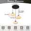 Lámpara colgante isla cocina racimo 3 luces negro vidrio