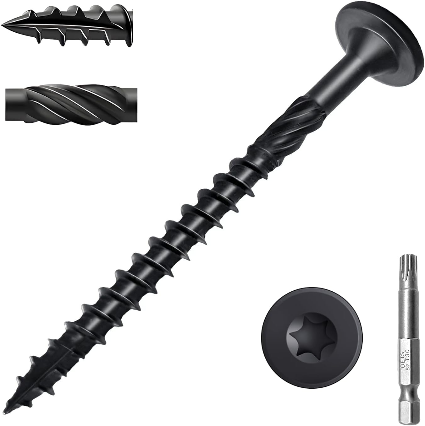 Tornillos cubierta 3pulg 150uds para madera resistente