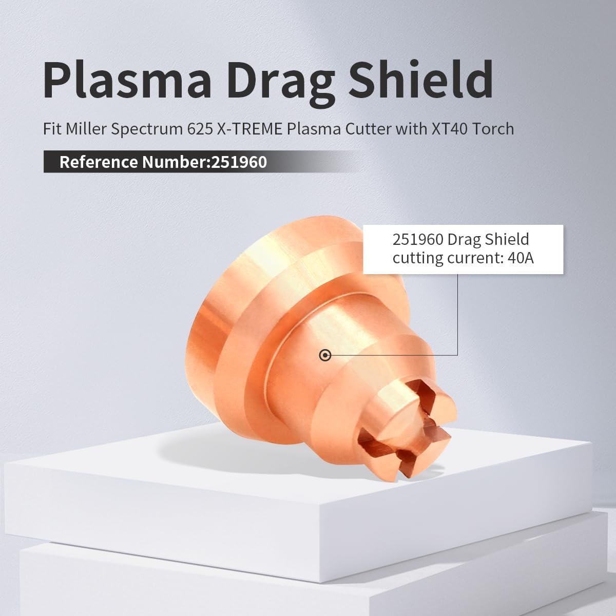 Drag Shield 40A para cortador plasma Miller XT40 2PK
