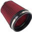Filtro aire frío 6pulg repuesto cono seco lavable rojo