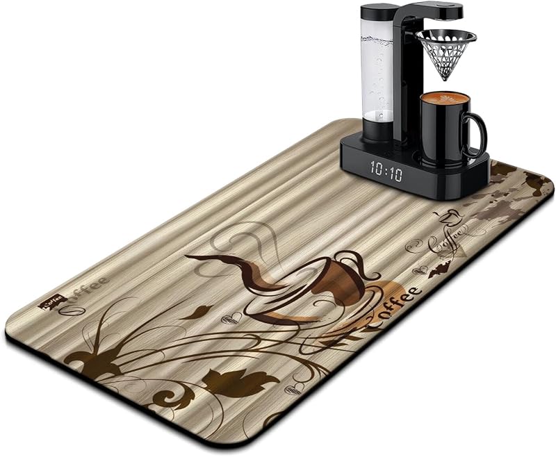 Tapete café 17x31.5pulg marrón absorbente antiderrap