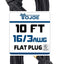Cable extensión plano 10ft 13A negro calibre 16