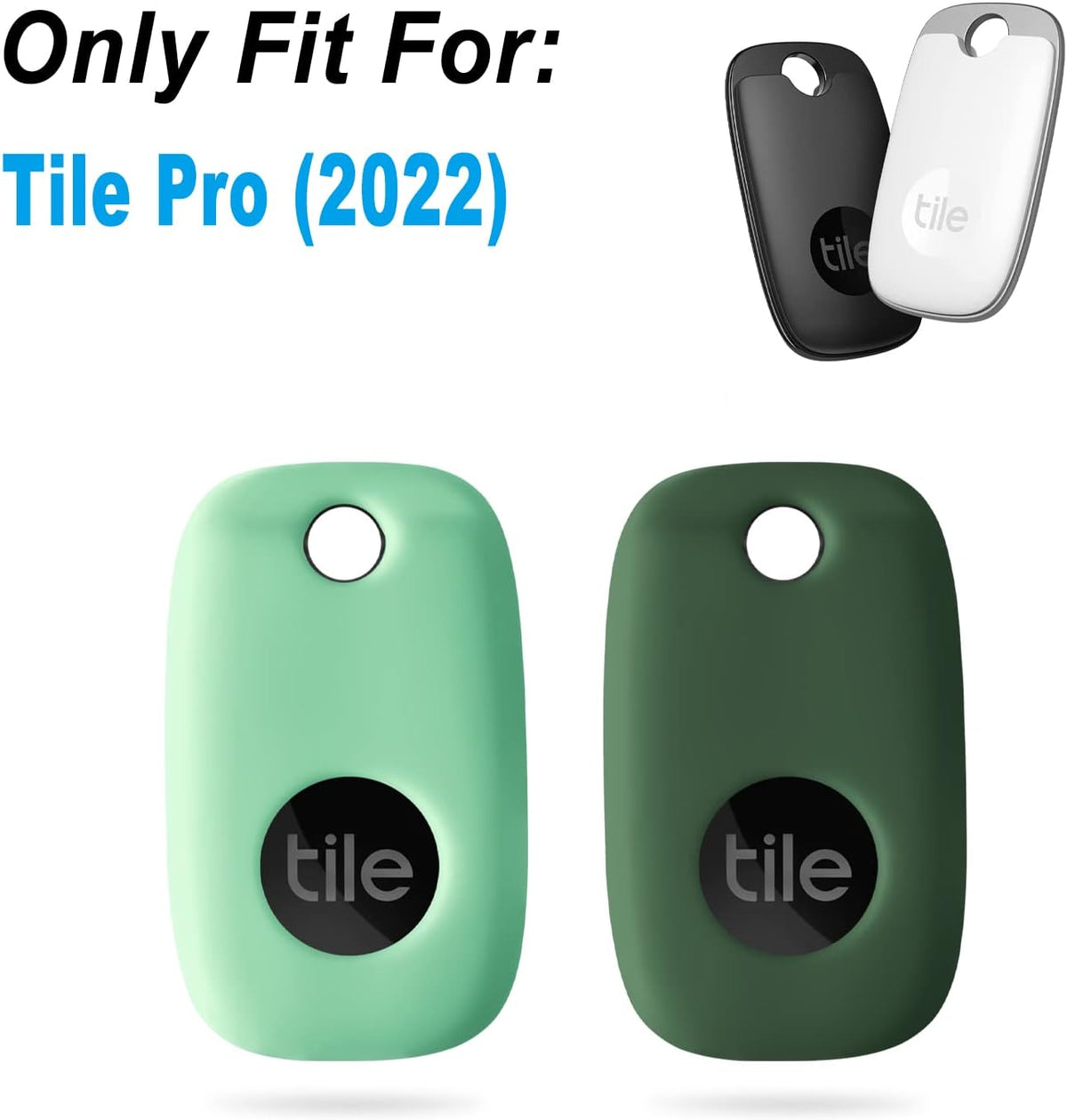 Funda silicona Tile Pro 2022 tracker con mosquetón 2uds menta