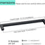 10 Manijas Acero Inox 10" Negro Mate para Gabinetes