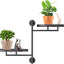 Estantes giratorios ventanas 2 niveles metal negro