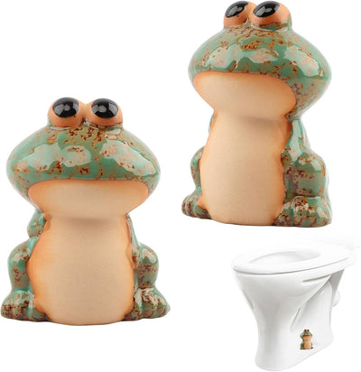 2 Fundas Perno Inodoro Rana Tapas Cerámica Decoración Baño