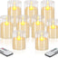 Set 9 Velas LED Acrílicas 4-9" Luz Blanca Temporizador