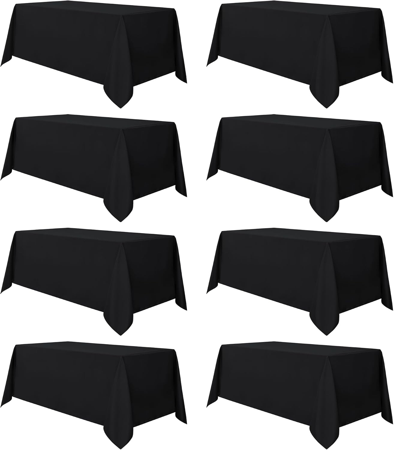 8 Manteles Rectangulares Negro 90x132pulg Comedor Boda