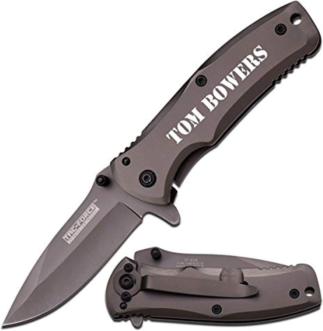 Cuchillo plegable bolsillo cuchilla metal grabado