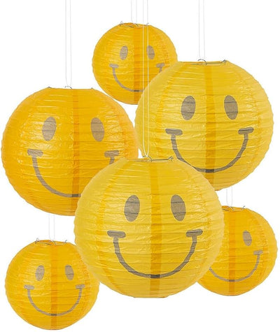 Faroles papel fiestas cumpleaños set 6 8x16pulg
