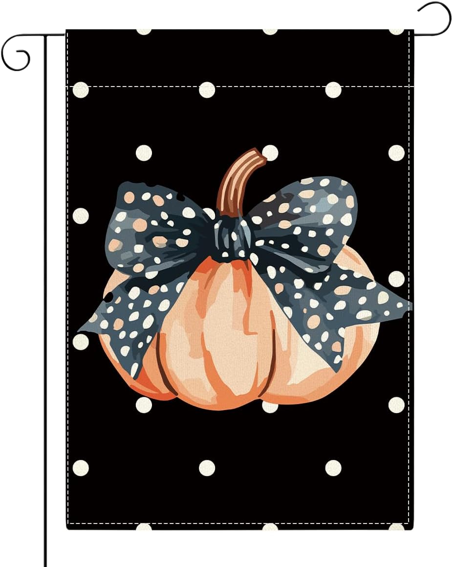 Bandera otoño jardín doble cara 12x18"