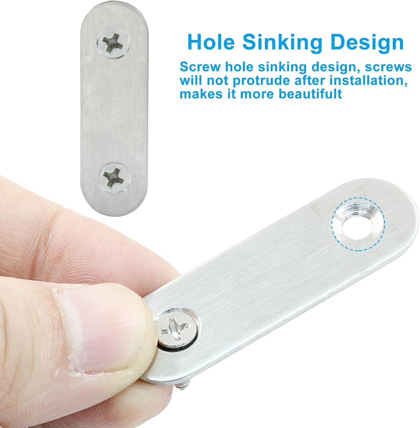 16 Pzas Soporte Plano Acero Inox 50mm para Reparación