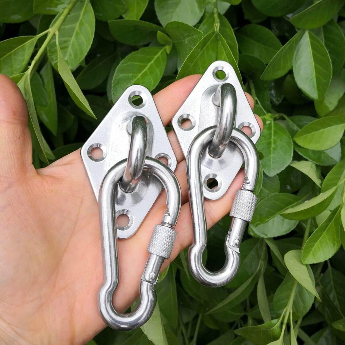 Kit ganchos hamaca acero inox 316 para pared/techo