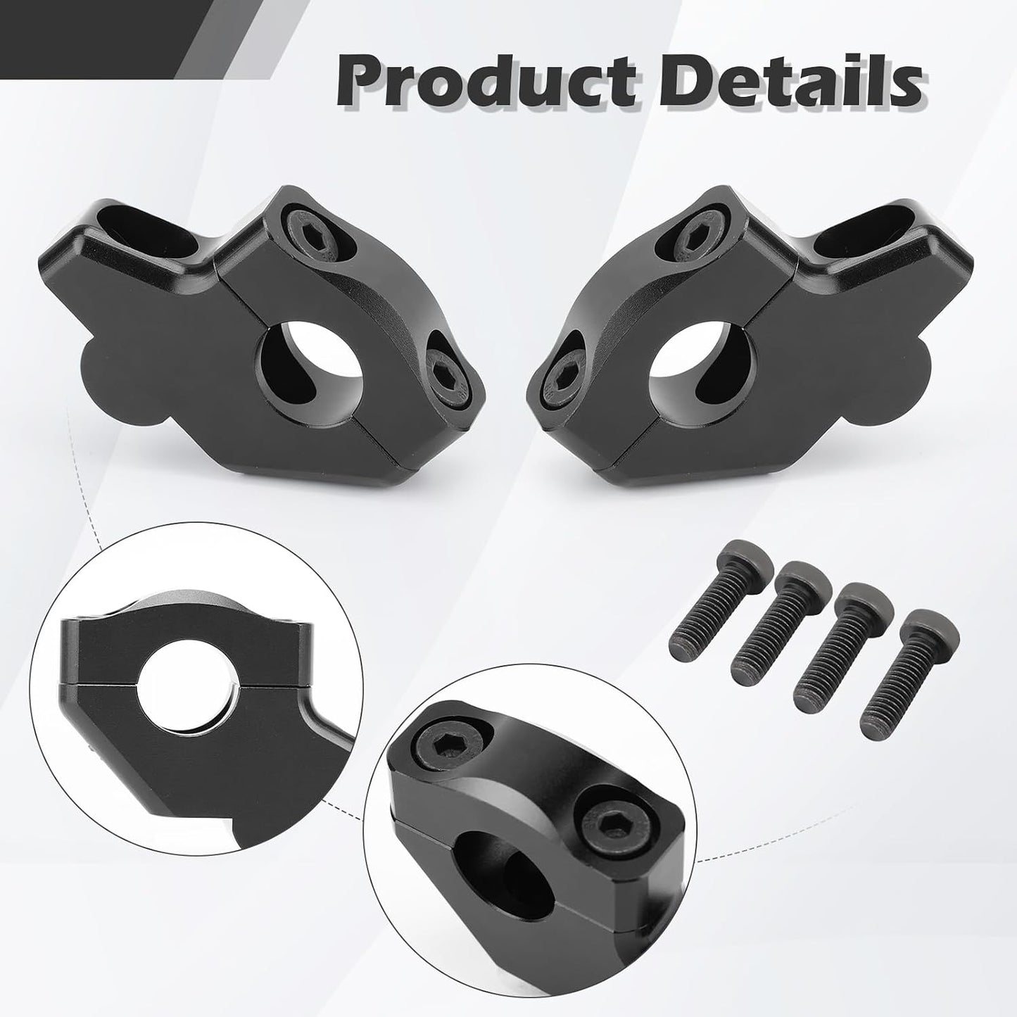 Elevadores manillar 7/8'' ATV con abrazaderas comp