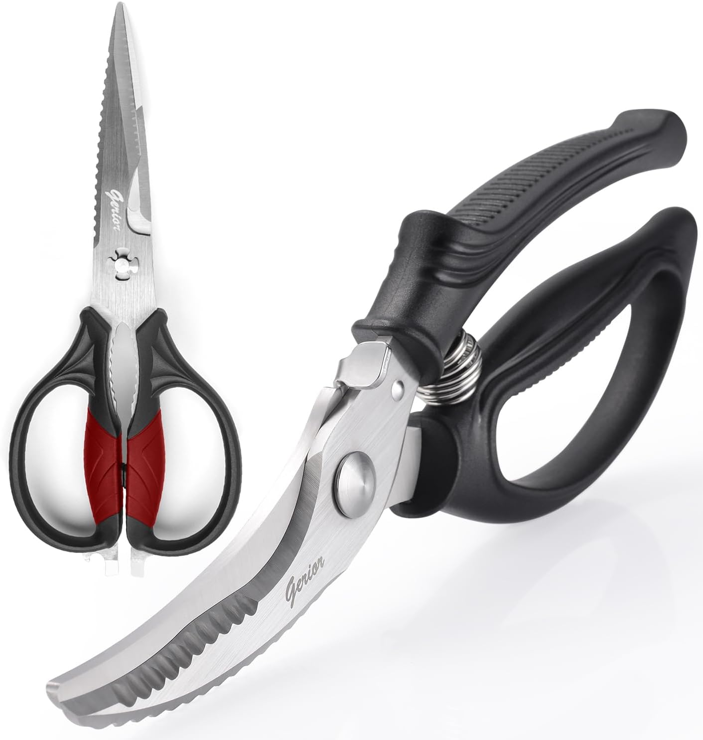 Juego tijeras para aves cocina resistentes negro rojo
