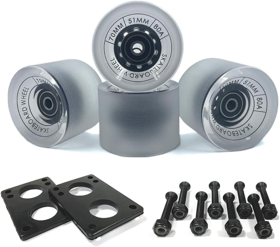 Ruedas longboard 2.756" ABEC-9 con rodamientos