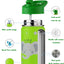 Botella agua niños acero inox 16oz a prueba fugas pajilla