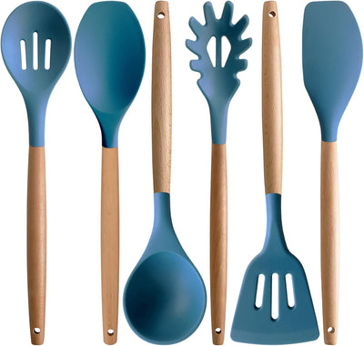 Set 6 Utensilios Silicona Cocina Resistente Calor