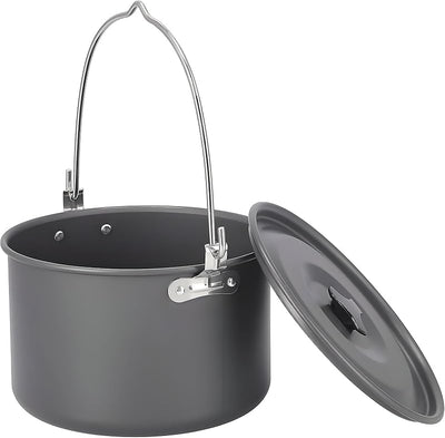 Olla camping aluminio 4.2L para 4-6 personas con tapa
