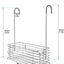 Organiz. baño acero inox con ganchos giratorios