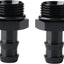 Adaptador manguera 1/2 macho aluminio negro 2 Pzas