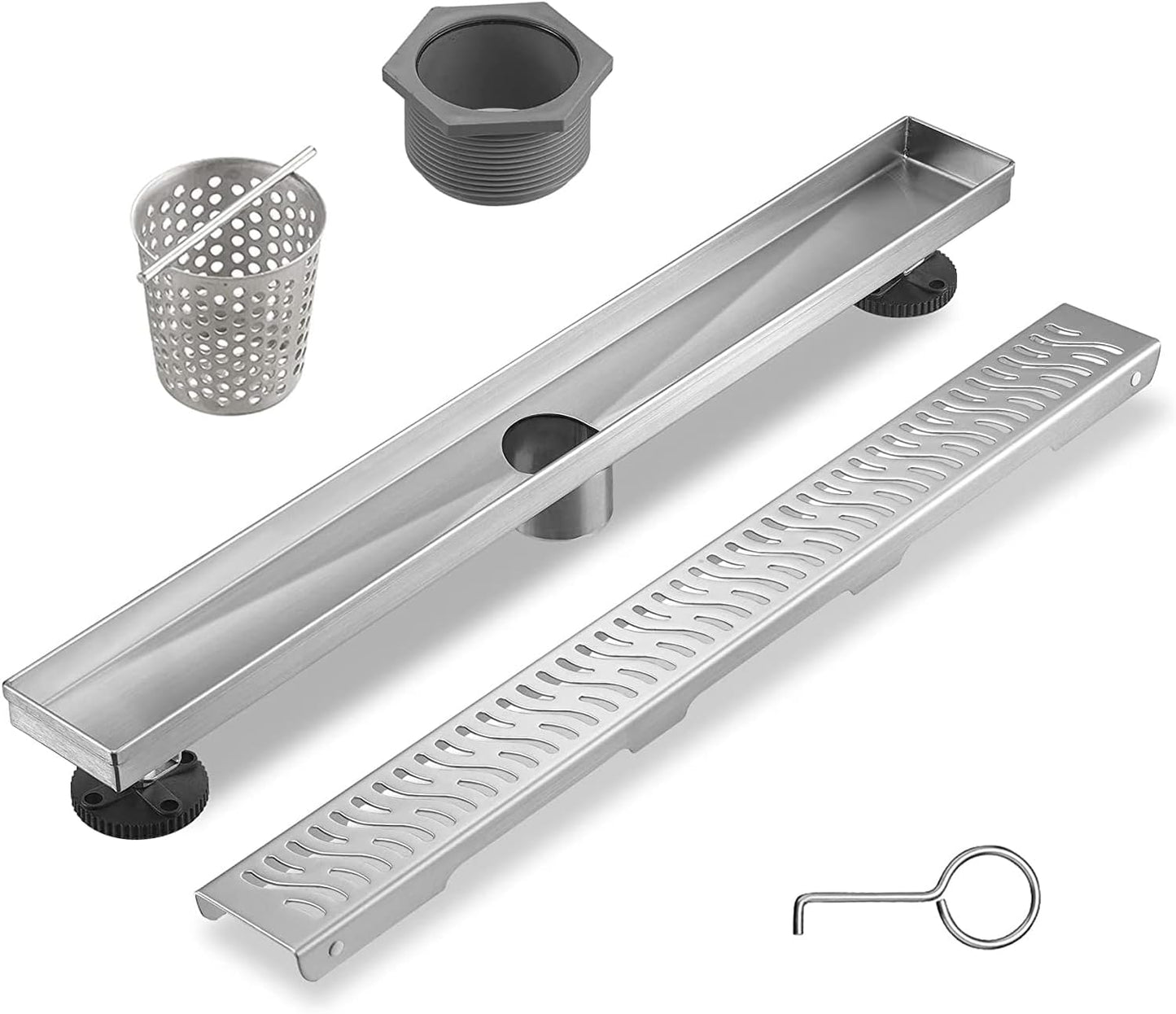 Drenaje ducha 24pulg acero inox níquel cepillado