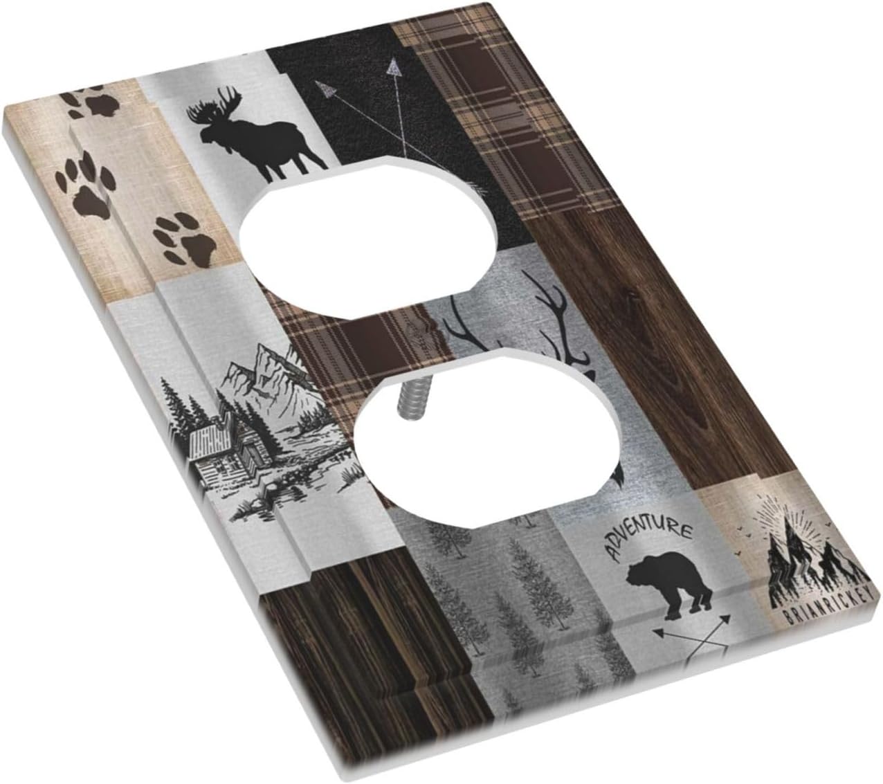 Cubiertas pared rústico diseño animales para interruptor luz