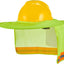 Parasol sombrero duro visera malla cuello amarillo